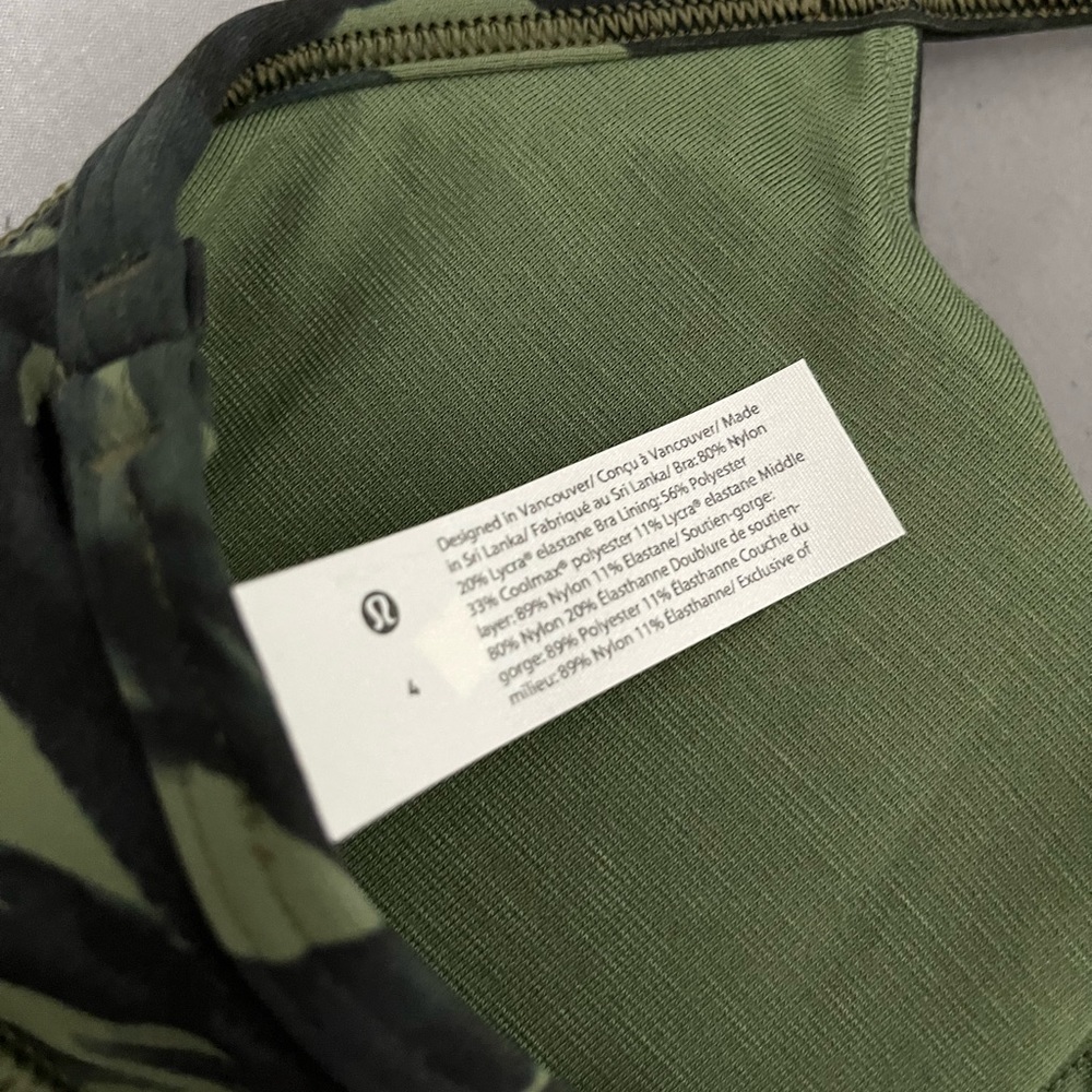 lululemon athletica Green and Black Sports Bra - Picture 4 of 5
